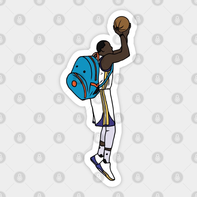 Draymond Green Backpack Jumpshot Sticker by rattraptees